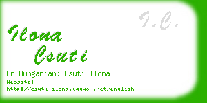 ilona csuti business card